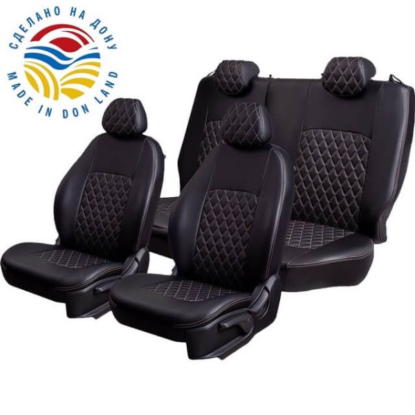 Чехлы Экокожа Турин Ромб на Hyundai i40 2012-2019 г.в. Чехлы Экокожа Турин Ромб на Hyundai i40 2012-2019 г.в.